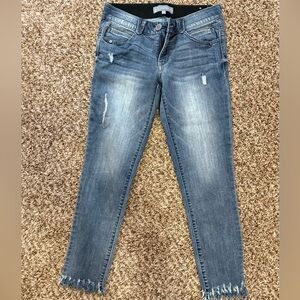 Wit & Wisdom Frayed Hem Skinny Jeans